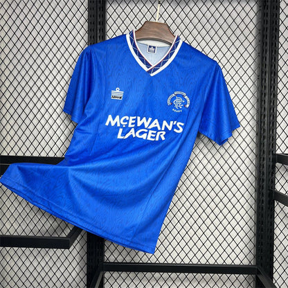 Retro Rangers Home Kit 1990 1992 Football Jersey