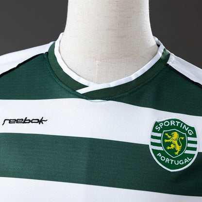 Sporting CP Jersey 2001/03 Home Retro Football Kit Long Sleeves