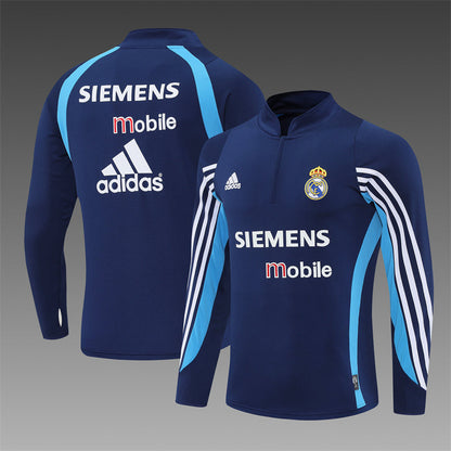 Retro Real Madrid Training Tracksuits 2003-04 Football Kit Soccer Jersey