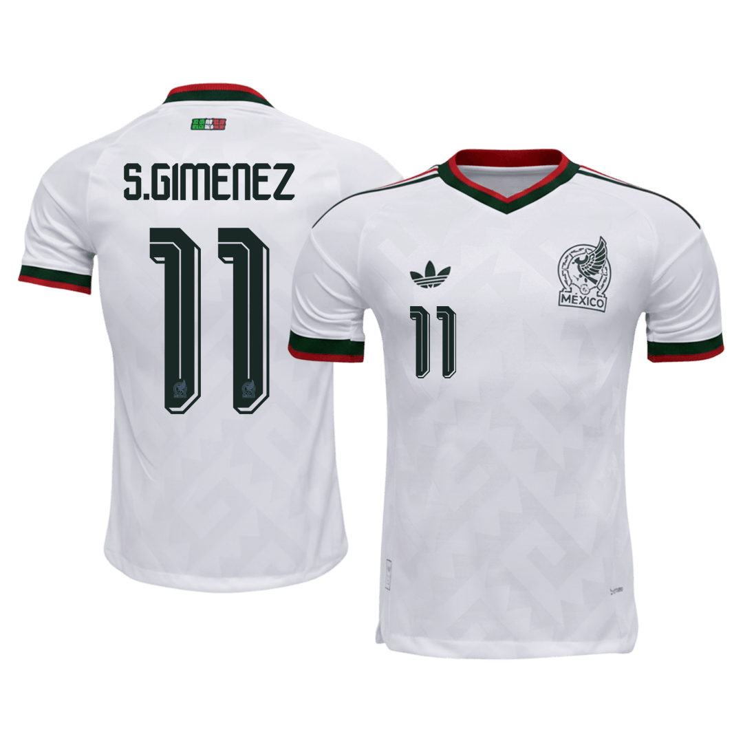 S.GIMENEZ #11 Mens Mexico World Cup Away Jersey 2026 - Player Version (Slim Fit)