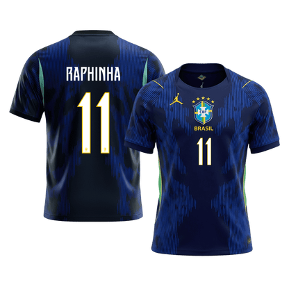 RAPHINHA #11 Mens Brazil World Cup Away Jersey 2026
