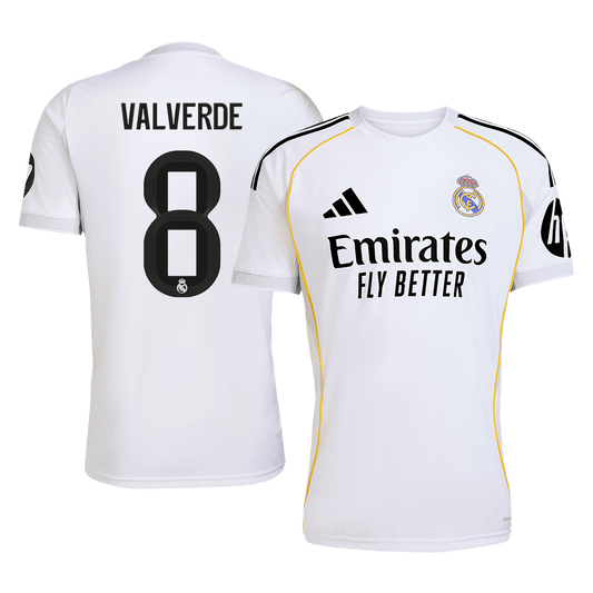 VALVERDE #8 Mens Real Madrid Home Jersey 2025/26 [PREMIUM]