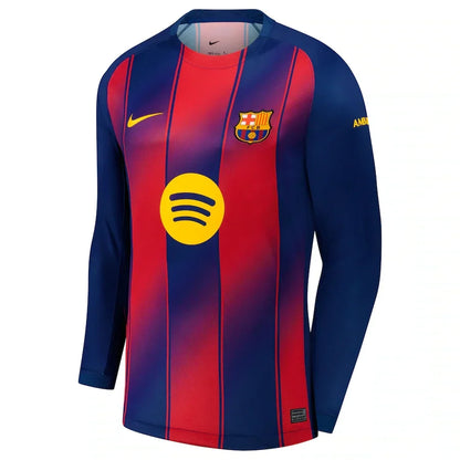 Nike Men's FC Barcelona Home Stadium Long Sleeve Dri-FIT Soccer Jersey 25/26