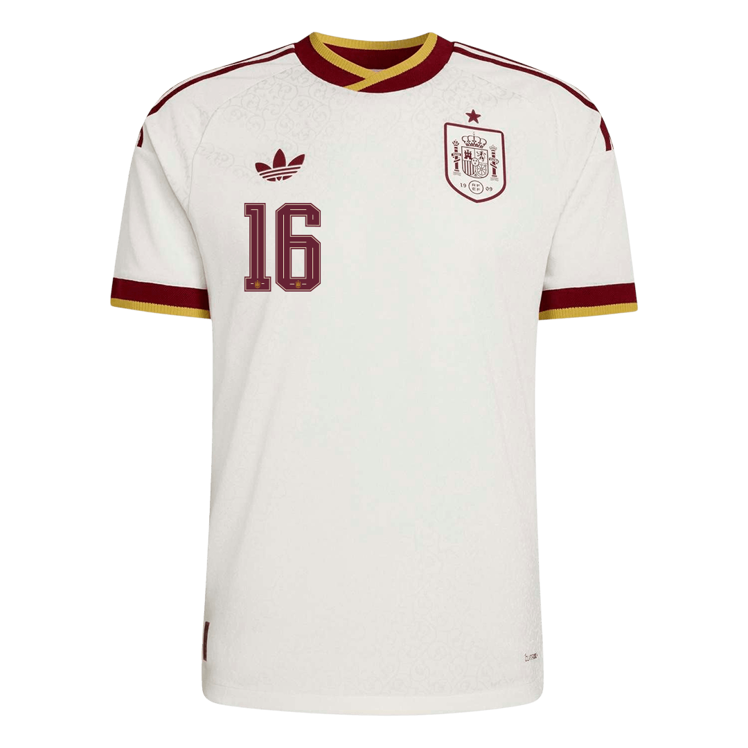 RODRIGO #16 Mens Spain World Cup Away Jersey 2026 - Player Version (Slim Fit)