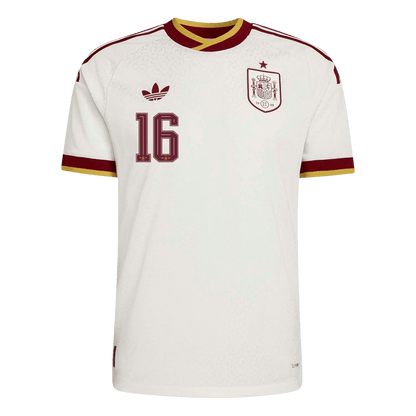RODRIGO #16 Mens Spain World Cup Away Jersey 2026 - Player Version (Slim Fit)