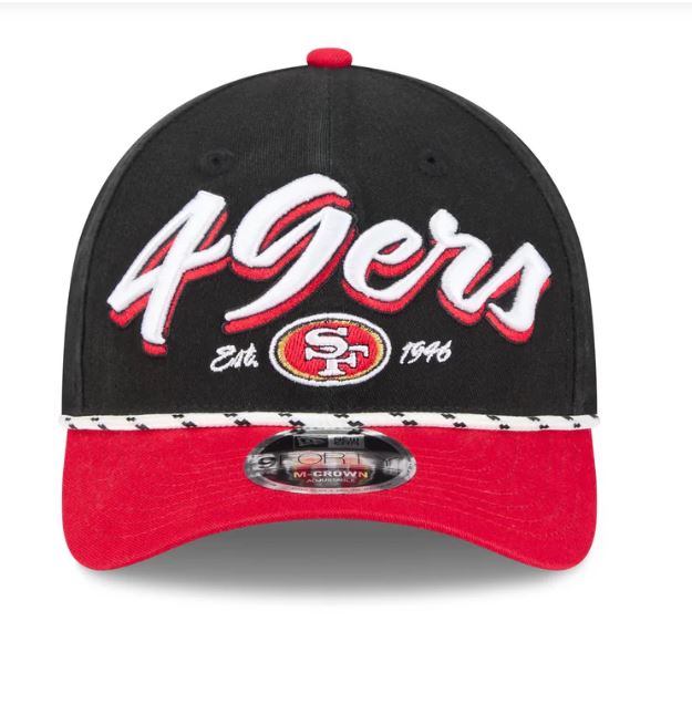 San Francisco Youth 49ers New Era Team Loyal 9FORTY M-Crown Adjustable Hat - Black/Red