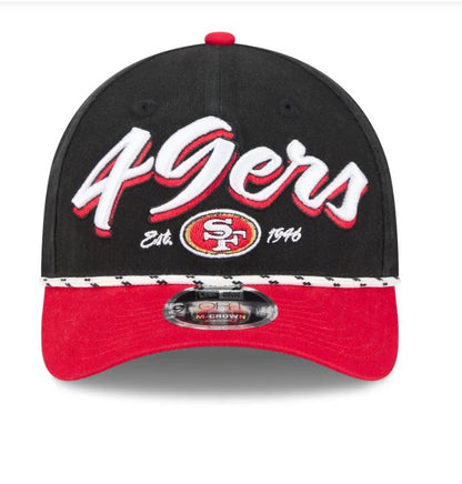 San Francisco Youth 49ers New Era Team Loyal 9FORTY M-Crown Adjustable Hat - Black/Red
