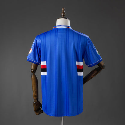Sampdoria Home Jersey 2000-2001 Retro Football Kit Soccer Shirt