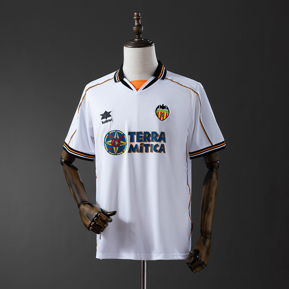 Valencia Jersey 1999-00 Home Retro Football Kit