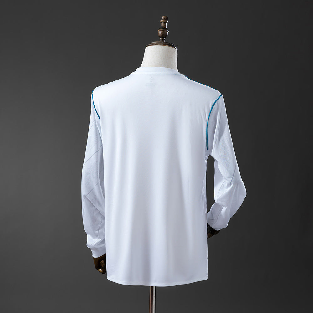 Real Madrid Jersey 2017/18 Home Retro Football Kit Long Sleeves