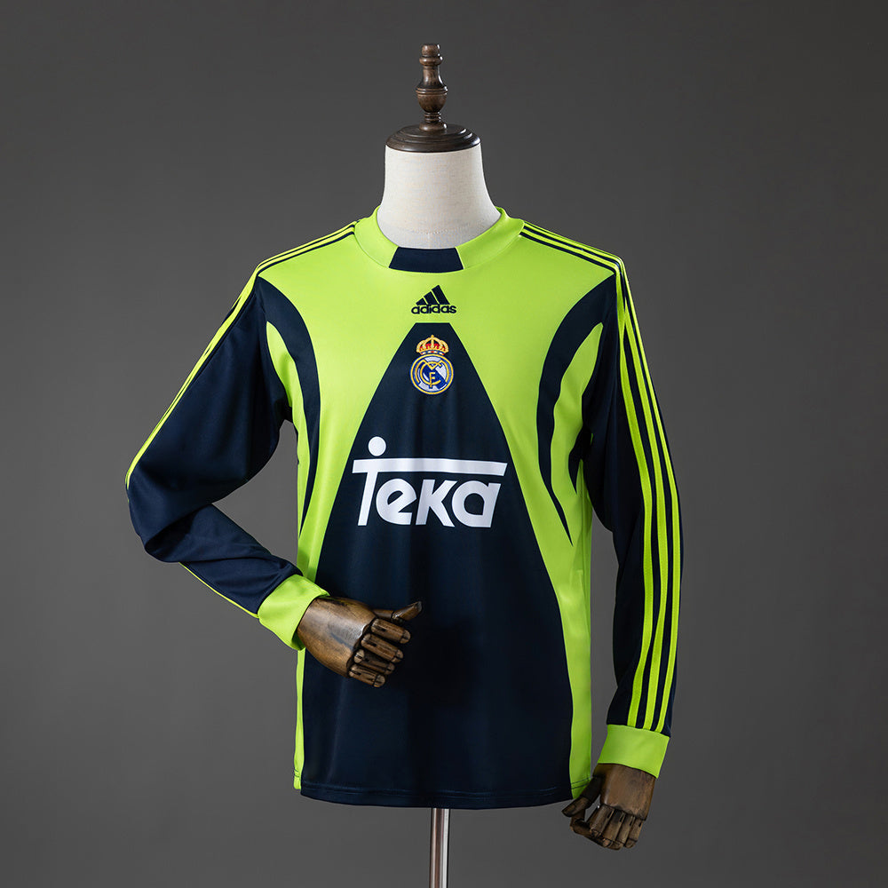 Real Madrid GK Jersey 1999-2000 Long Sleeves Retro Football Kit Soccer Shirt