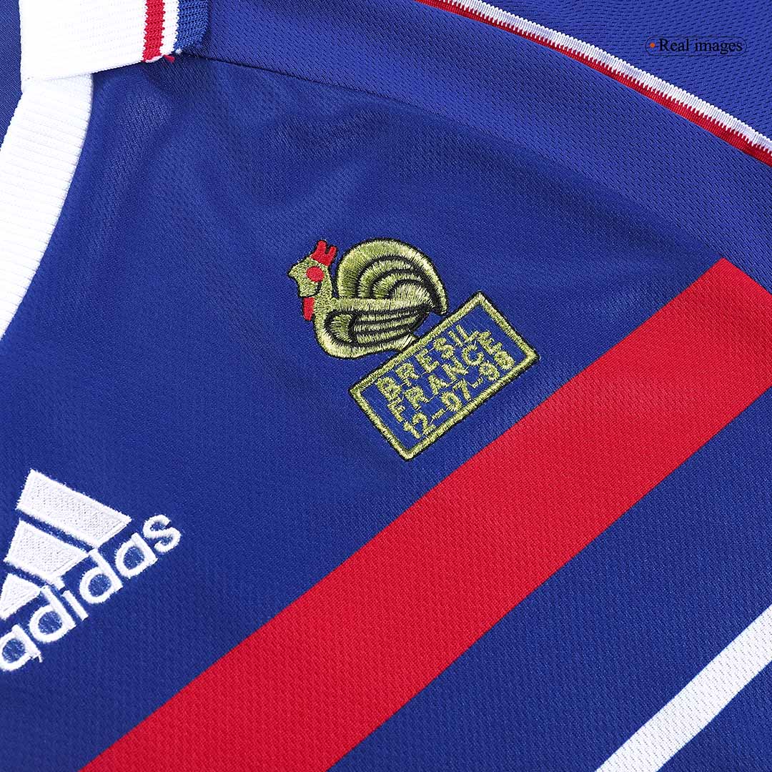 Retro ZIDANE #10 1998 Mens France World Cup Home Jersey