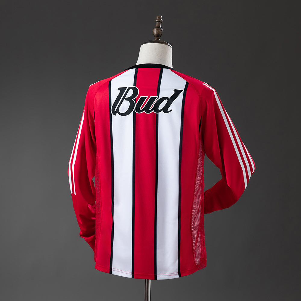 River Plate Jersey 2003-04 Home Retro Football Kit Long Sleeves