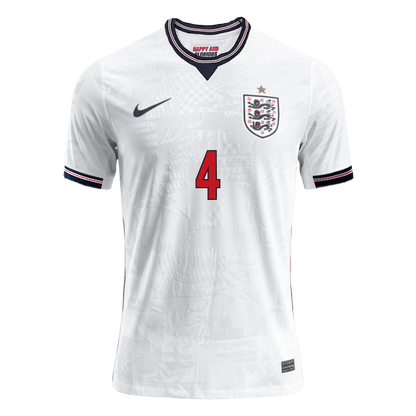 RICE #4 Mens England World Cup Home Jersey 2026 - Player Version (Slim Fit)