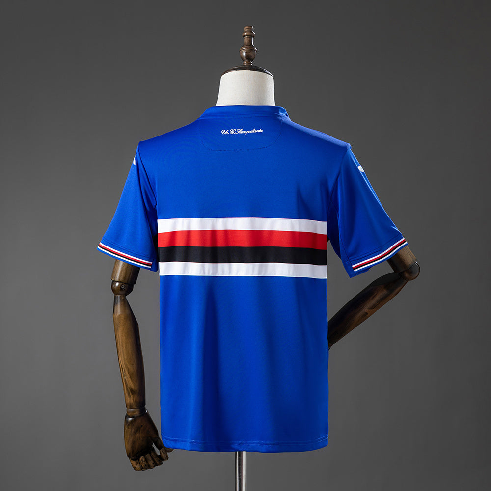Sampdoria Home Jersey 2016-2017 Retro Football Kit Soccer Shirt