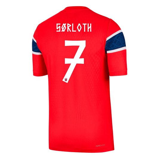 SØRLOTH #7 Mens Norway World Cup Home Jersey 2026 - Player Version (Slim Fit)