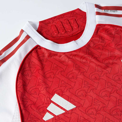 SALIBA #2 Mens Arsenal Home Jersey 2025/26 - Player Version (Slim Fit)
