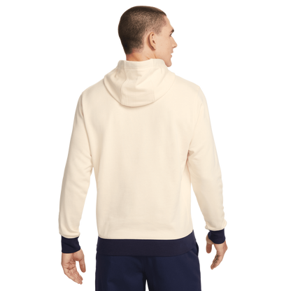 Nike Men's Paris Saint-Germain Fleece Hoodie-Coconut Milk/Blackened Blue