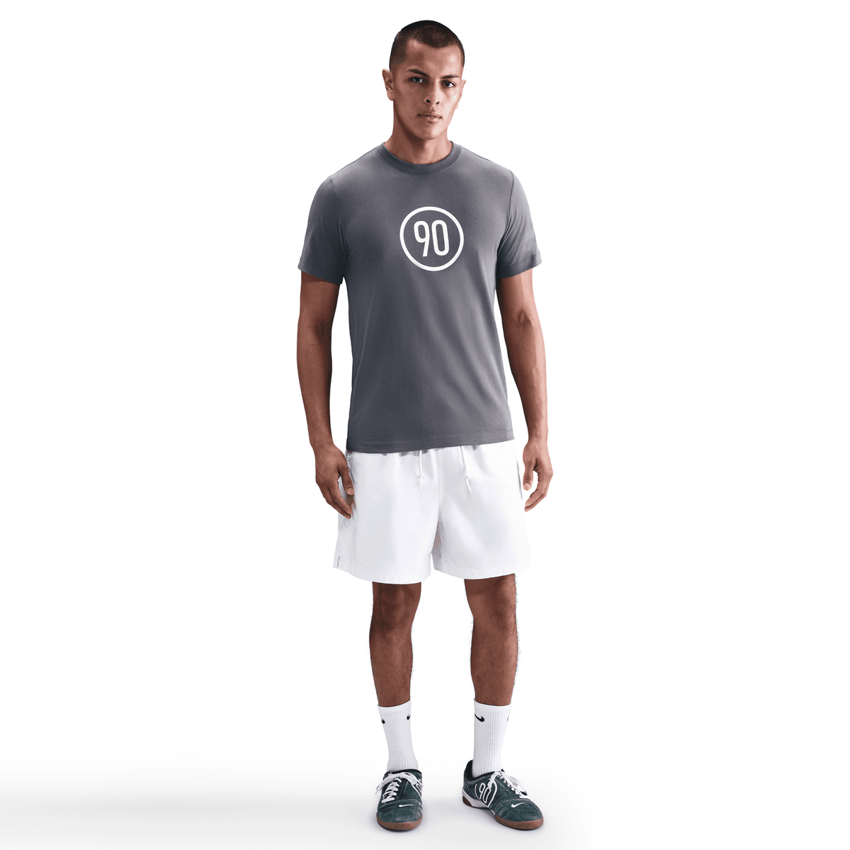 Nike Total 90 Men's Soccer T-Shirt- Lt Graphite/White