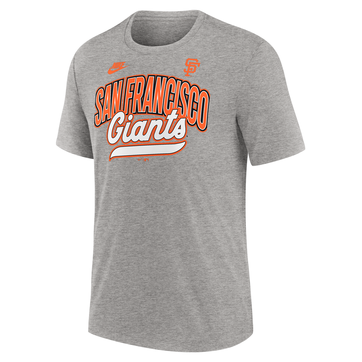 Nike San Francisco Giants Cooperstown Collection Retro Tri-Blend T-Shirt- Heather Gray