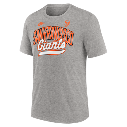 Nike San Francisco Giants Cooperstown Collection Retro Tri-Blend T-Shirt- Heather Gray