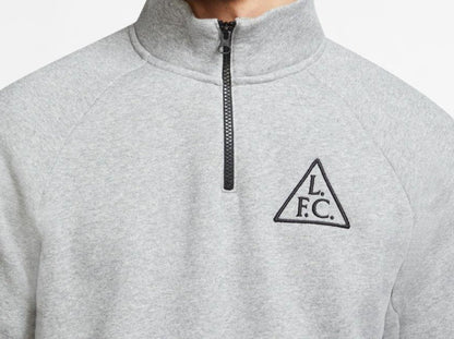 Nike Men's Liverpool FC Men's 1/2-Zip Mock-Neck Soccer Top-Grey