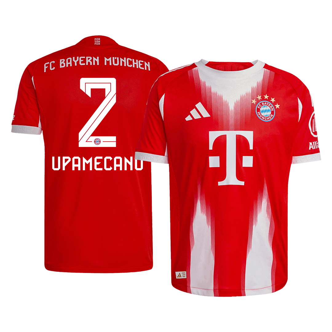 UPAMECANO #2 Mens Bayern Munich Home Jersey 2025/26 - Player Version (Slim Fit)