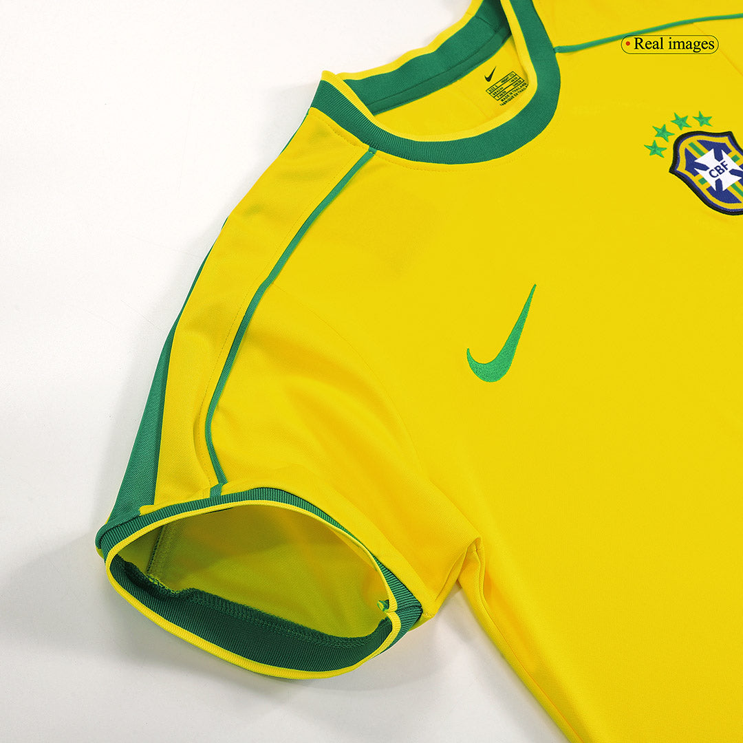 Retro RONALDO #9 1998 Mens Brazil World Cup Home Jersey