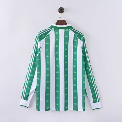 Retro Real Betis Home Jersey 1996/97 Long Sleeves Football Kit Soccer Jersey