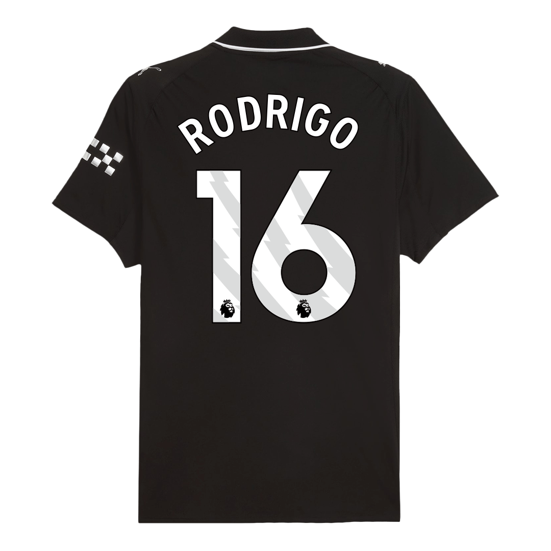 RODRIGO #16 Mens Manchester City Away Jersey 2025/26 - Player Version (Slim Fit)