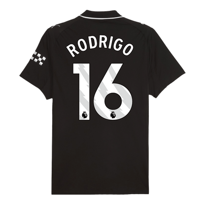 RODRIGO #16 Mens Manchester City Away Jersey 2025/26 - Player Version (Slim Fit)