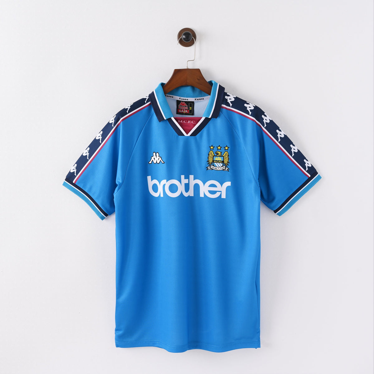 Retro Manchester City Jersey 1997-98 Home Football Kit Soccer Jersey