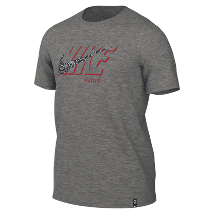 Nike Men's Paris Saint-Germain Swoosh Soccer T-Shirt-Grey