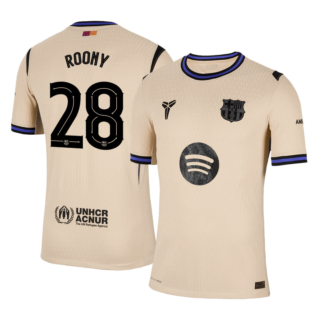 ROONY #28 Mens Barcelona Away Jersey 2025/26 UCL - Player Version (Slim Fit)