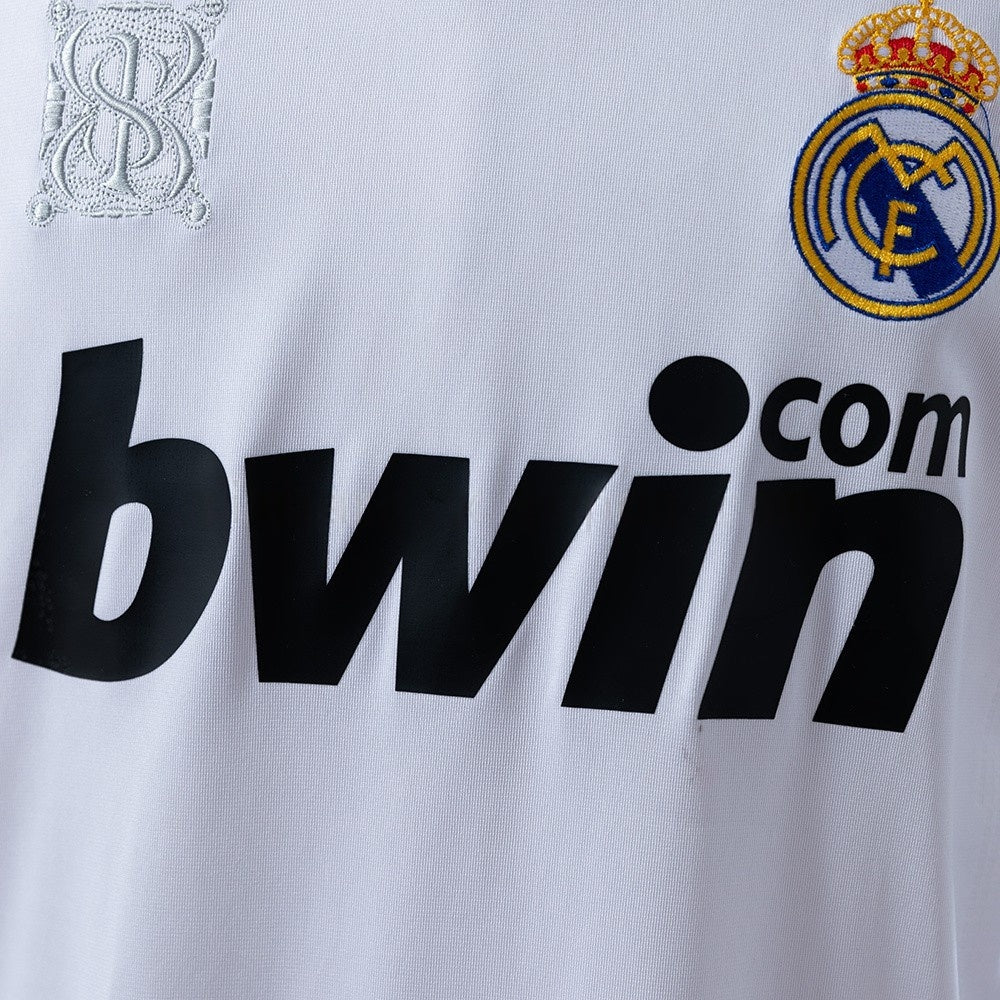 Real Madrid Jersey 2009/10 Home Retro Football Kit Long Sleeves