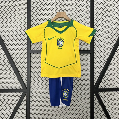 Retro Kids Brazil Home Jersey 2004