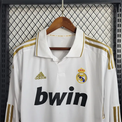 Real Madrid Jersey Home Kit 2011 2012 Retro Long Sleeves