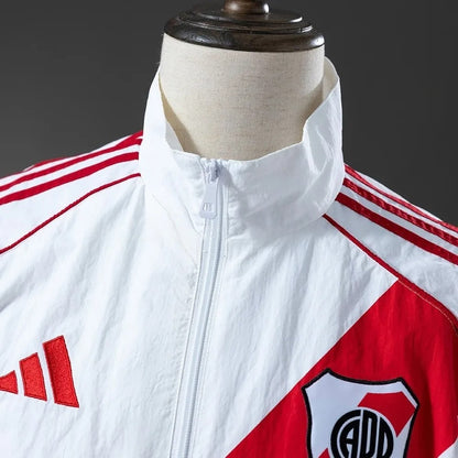 River Plate Windbreaker 2025/26 White Football Kit