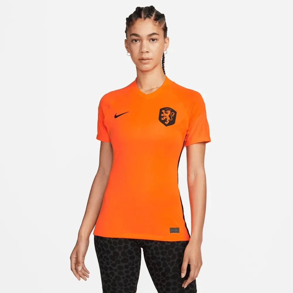 Nike Netherlands Women's EC22 Home Jersey - Total Orange-Black