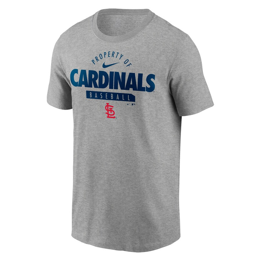 Nike St. Louis Cardinals Primetime Property Of Practice T-Shirt - Gray